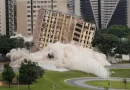 Tradicional hotel de luxo é implodido no centro de Brasília